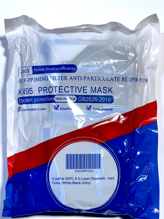 30 Count Disposable KN95 Face Masks