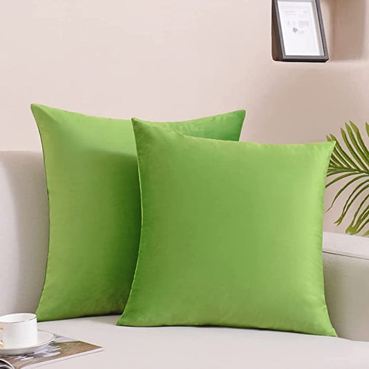 Krifey 20 x 20 Apple Green Velvet Throw Pillow Covers